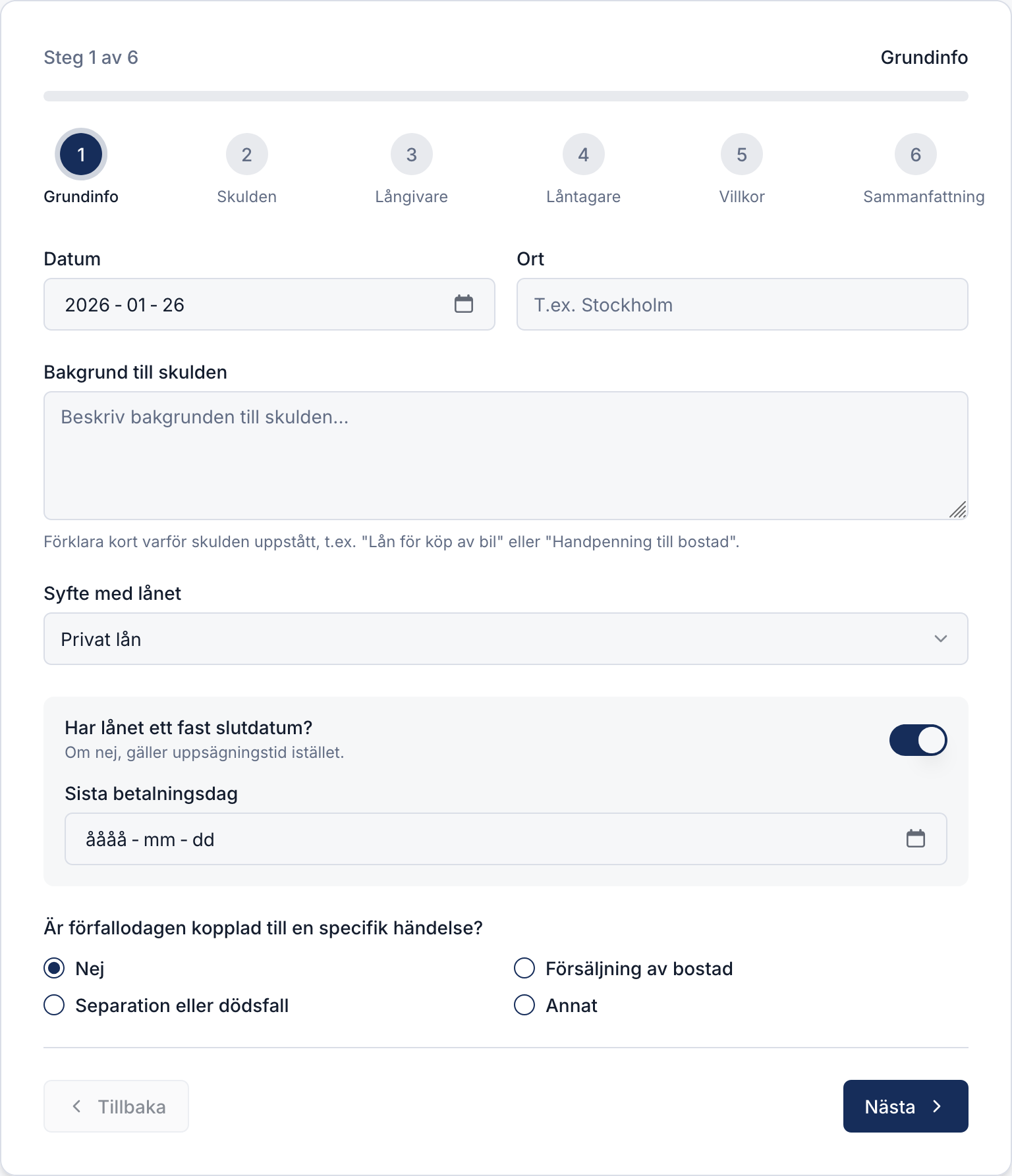 Skapa skuldbrev gratis online